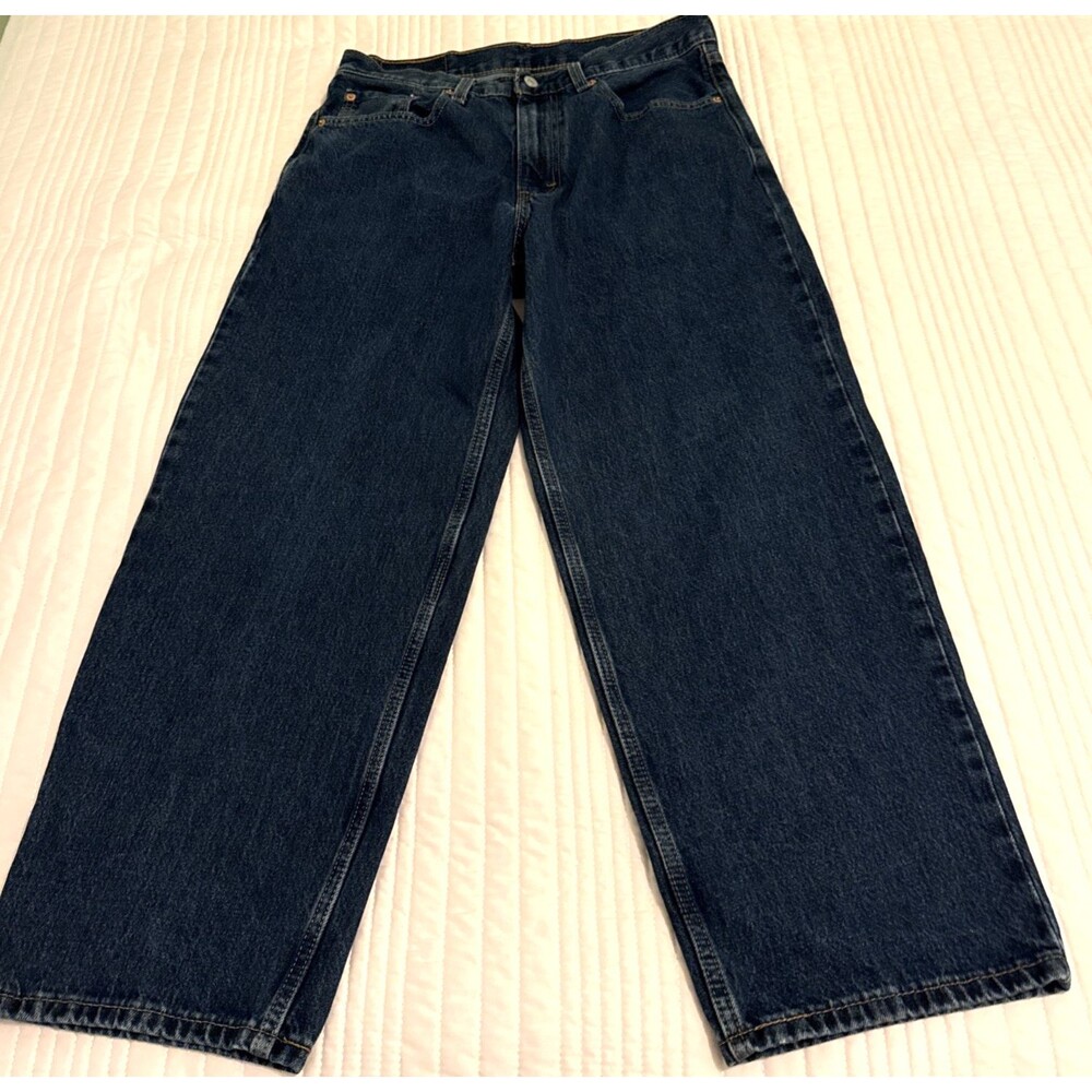 Levi's 578 Blue Jeans Dark Wash Denim Loose Fit Baggy Wide Leg Men's 32x30